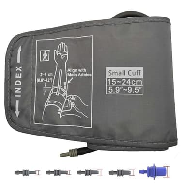 Child Small Size Cuff Compatible with Omron 5.5”-9.5” Inches (15-24CM) Blood Pressure Cuff ARM BP Replacement Cuff for Pediatric and Women (Small+ 5 Connectors)