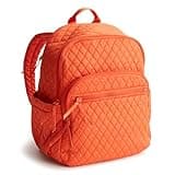 Vera Bradley Women's Premium Cotton Bancroft Backpack, Koi Orange, One Size