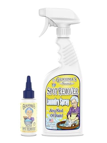 Grandma's Secret Spot Remover Laundry Spray - Chlorine, Bleach and Toxin-Free for Clothes - Fabric Stain Remover Removes Oil, Paint, Blood and Pet Stains - 16 oz & 2 oz Combo, DuoPack