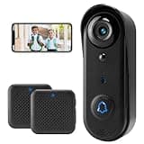 SonoxJunan HD Video Doorbell Wireless, 2.4Ghz WiFi Doorbell Camera Indoor Chime,Two-Way Audio, IP66 Weather Resistance, IR Night Vision, AI Human Detection (1080P)
