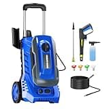 Electric Pressure Washer 4800PSI-Max 3.2GPM Power Washer Wash Machine Electric Powered with Foam Cannon for Car, Floor, Garage, Patio Washing, Blue