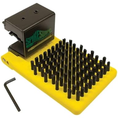 Club Clean Spike Swipe Outdoor Shoe Boot Brush Scraper – Golf Cart Cleat Cleaner, Mounts to Carts, Trucks, ATVs, or RVs – Durable Outdoor Shoe Cleaner for Work Boots, Hiking, Camping – Kick-Up Design