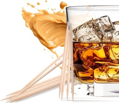 Licker Pickers Peanut Butter Whiskey Toothpicks - 25 White Birch Aged in Premium Spirits.