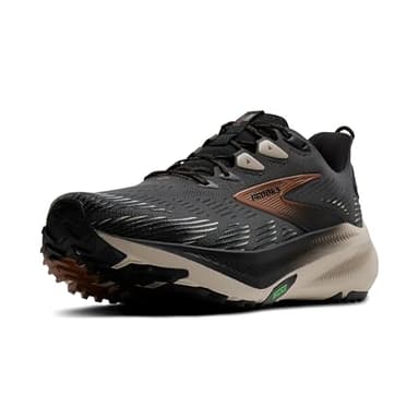 Brooks Men's Ghost Trail, Versatile Off-Road Running Shoe for Rugged Terrain - Ebony/Black/Clove - 10 Medium