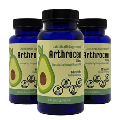 Arthrocen Joint Health Supplement with 300 mg ASU (Avocado Soy Unsaponifiables) – Supports Joint Mobility & Cartilage – Plant-Based Daily Joint Support – Non-GMO, Gluten & Dairy Free – 180-Day Supply