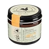 Hearth and Homestead: Handmade Whipped Tallow Balm (Vanilla Orange) - Organic Body Butter with Infused Olive Oil, for Eczema, Rosacea, Baby - 1.3 oz