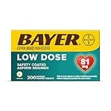 Bayer Aspirin Regimen , 81mg Enteric Coated Tablets, Pain Reliever/Fever Reducer, 200 Count