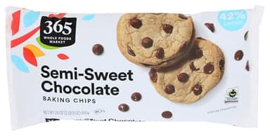 365 by Whole Foods Market, Semisweet Chocolate Chips, 24 Ounce