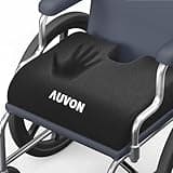 AUVON Wheelchair Seat Cushions (18"x16"x3") for Sciatica, Back, Coccyx, Pressure Sore and Ulcer Pain Relief, Memory Foam Pressure Relief Cushion with Removable Strap, Breathable & Waterproof Fabric