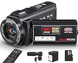 8K Video Camera Camcorder, 64MP IR Night Vision Vlogging Camera, 18X Zoom WiFi Digital Touch Screen Camcorder for YouTube with one 4500mAh Battery, 32GB TF Card, Remote Control, Mic, and Adapter