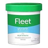 Fleet Laxative Glycerin Suppositories for Adult Constipation, Adult Laxative Jar Aloe vera, 50 Count