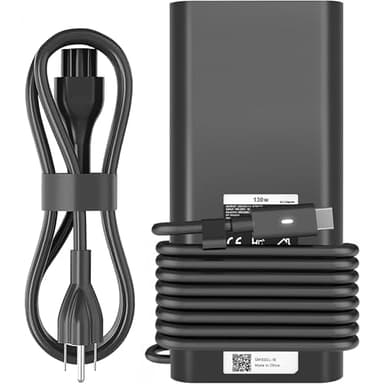 130W USB C Laptop Charger Compatible with Dell Precision 5530 5550 5560 5570 5750 5760 5770,Latitude 5401 5411 5501 5511 5520,XPS 15 17 9575 9500 9700 Power Supply Cord (DA130PM170 HA130PM170 0K00F5)