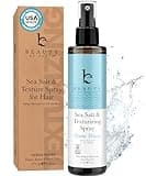 Sea Salt Spray for Textured Beach Waves & Volume - USA Made with Organic Ingredients, Texturing & Volumizing Spray for Fine Hair for Men & Women