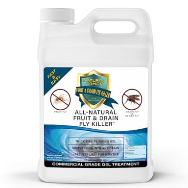 Fruit Fly & Drain Fly Killer - Simple Commercial Drain Gel Treatment – Eliminates Gross Fruit/Sewer Flies & Gnat Infestations from Any Drain. Fast & Easy - 1 Gallon (128 Ounces)