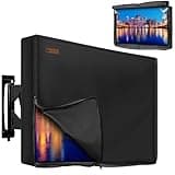 Outdoor TV Cover 60 to 65 Inch Weatherproof, Waterproof Outside TV Covers Heavy Duty 600D Oxford TV Covers Outdoor TV Screen Protectors Shield with Full Zippers and Velcro for Flat Screen Outdoor TVs