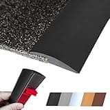 Floor Transition Strip Self Adhesive Carpet Wood Tile Vinyl Flooring Laminate Transition Cover Edge Trim Gap Doorway Threshold for Uneven Floors Heights Within 5 mm (Black, 40 inches)