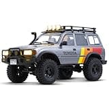 FMS 1/10 LC80 RC Crawler, 2.4Ghz FCX10 Toyota RC Rock Crawler with Lighting, Hobby Grade Offroad RC Car for Adults, RS Need to Complete with Battery (Grey)