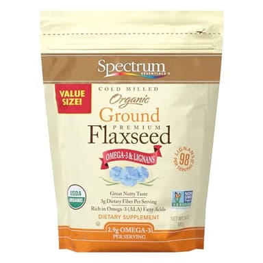 Spectrum Essentials Organic Ground Flaxseed, Gluten Free, 24 Oz