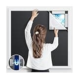 Magnetic Blackout Window Cover, 75" x 58" Portable Blackout Curtains for Bedroom, No Drill Windows Shades & Black Out Blinds, Temporary Black Out Shades for Window Film Nursery Travel RV - Blacks