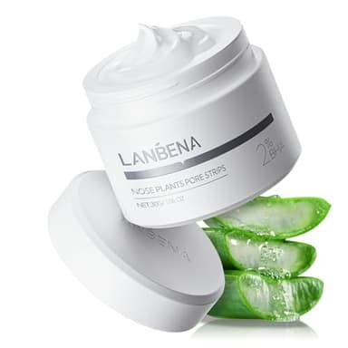 LANBENA Blackhead Remover, Nose Pore Strips for Blackheads, Black Head Remover Mask for Face, 2.0 Upgraded Deep Cleansing Peel off Mask Nose Strips Skincare for All Skin (1.06 Oz/30g+60pcs Strips)