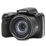 KODAK PIXPRO AZ425-BK 20MP Digital Camera 42X Optical Zoom 24mm Wide Angle Lens 1080P Full HD Video Optical Image Stabilization Li-Ion Battery 3" LCD Vlogging Camera (Black)