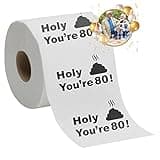 80th Birthday Decorations Toilet Paper for Men & Women - Funny Design Novelty Great Hilarious Gag Gift – Eco-Friendly, Ultra Soft & Comfortable – Perfect for Birthday Christmas & Party Supplies