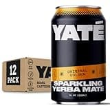 Yate Sparkling Yerba Mate - Original Golden - Brewed Organic Yerba Mate Tea, Natural, Clean Energy Alternative, Low Calorie, Low Sugar Plant Based Drink,12 fl oz (355 ML) (12 Pack)