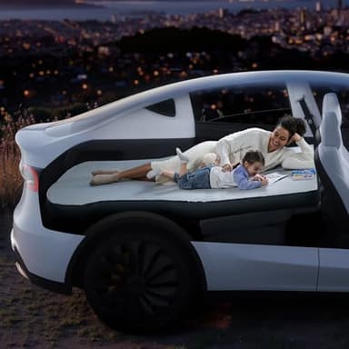 Havnby 4.5inch Foam Mattress for Tesla Model Y, Full Size Bed, Vacuum Compression, Roadtrip, Job Shifts, Nap, Camping, Guests & Home, Rechargeable Pump and Eyemask Provided (2020-2024 Model Y)