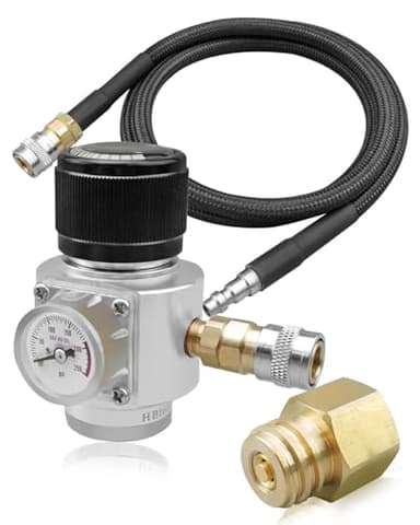 AUGREX 𝟮𝟬𝟮5 𝙐𝙥𝙜𝙧𝙖𝙙𝙚𝙙 Paintball Co2 Regulator Pressure Regulator Fit for TR21-4 Threaded & G1/2 & Co2 HPA Gas Cylinders, Fit for Airsoft HPA Tank Mini Sef, Input 1500psi Output 0 to 230psi