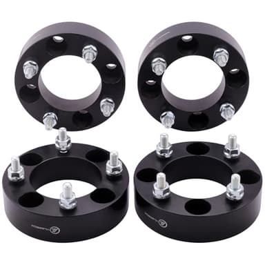 VLAOSCHI Black Forged 4x4 Wheel Spacers 1.5 Inch with M12x1.25 Studs Compatible with Yamaha Golf Cart (4x101.6 Bolt Pattern 68.5mm Center Bore) - Pack of 4