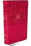 NKJV, End-of-Verse Reference Bible, Personal Size Large Print, Leathersoft, Pink, Red Letter, Comfort Print: Holy Bible, New King James Version