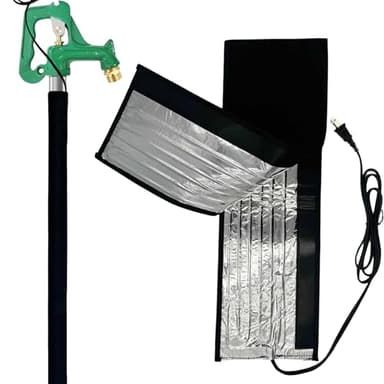 38.5" x 6" Water Pipe Heat Blanket Faucet Heating Blanket Winter Heating Tape for Metal and Plastic Pipes, 120V, Thermostat Max Temp 140˚F, OD Max: 1-1/4" (1)