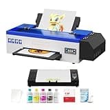 PUNEHOD A3 L1800 DTF Printer,Apparel Printer with Ink 13-inch DTF Transfer Printer with White Ink Circulatory DTF Printer Machine for DIY Print T-Shirts (A3 Printer+Oven)