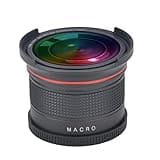 PowerTrust 52mm 0.35x Fisheye Wide Angle Lens for Nikon D5100 D5200 D5300 D5500 D3000 D3100 D3200 D3300 D3400 D3500 D7000 D7100 DSLR Cameras