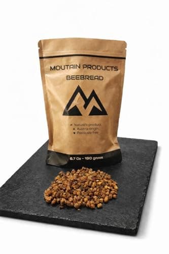 Mountain products - BEEBREAD 6.7 Oz (190 Gram) - NATURAL FLAVOR - Organic - Naturally Fermented Bee pollen - Perga