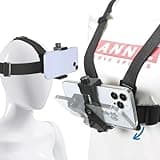 Taisioner Phone Chest Strap Harness Mount and Head Strap Holder POV kit for Mobile Phone Gopro Compatible with iPhone,Samsung,Camera,Gopro Hero 12/11/10/9/8,AKASO,DJI Osmo,Insta360 X2/X3 Other Camera