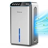 85 OZ Dehumidifier for Home, 800 sq ft Quiet Dehumidifier with Drain Hose, Reusable Filter, Sleep Mode, Auto Shut Off, Timer, Portable Dehumidifier for Bedroom Bathroom, Basement