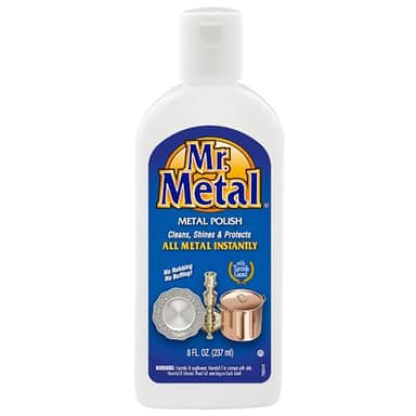 Mr. Metal Metal Polish Liquid All Metal Multipurpose Cleaner, Non-Abrasive, Instant Sterling Silver Cleaner, Brass and Stainless Steel Cleaner, Grime and Tarnish Remover, Chrome Silver Polish, 8 oz