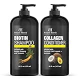 Botanic Hearth Biotin Shampoo and Conditioner with Collagen - Fights Hair Loss & Thinning with Korean Ginseng & Turmeric, Conditioner Promotes Hair Growth with Avocado and Coconut - 16 fl oz x 2
