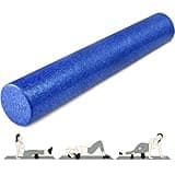 Yes4All High-Density Round Back Roller Foam, Exercise Foam Roller for Yoga, Pilates & Stretching - Blue - 36 Inches