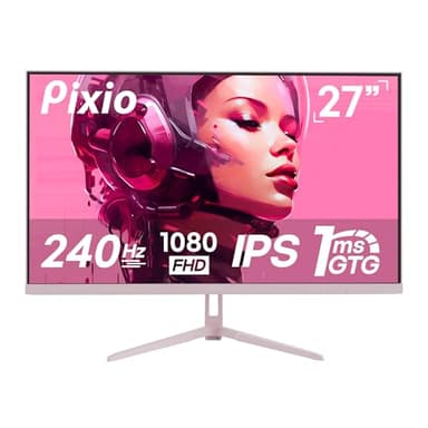 Pixio PX279 Wave Pink 27 inch 240Hz Refresh Rate FHD 1080p Resolution Fast IPS Panel 1ms GTG Resonse Time Gaming Monitor with Adaptive Sync