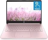 HP Portable 13.8" HD Touchscreen IPS Laptop, Intel Celeron N Processor Up to 2.78GHz, 4GB DDR4, 64GB SSD, HDMI, RJ45, Webcam, Bluetooth, Windows 11, Pastel Pink (Renewed)