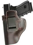OWB Leather Holster Compatible with Glock 17 19 43X for Taurus G2C G3 G3C fits M&P 9mm Shield for Sig P365 P320 for Springfield XDS, Right Hand