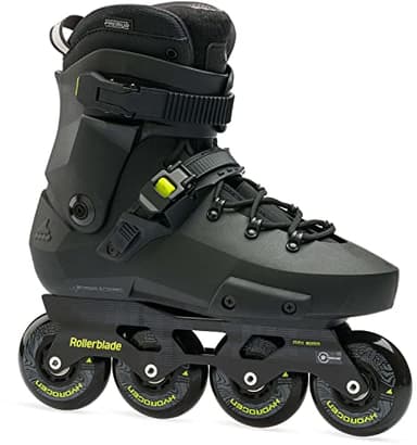 Rollerblade Twister XT Men's Adult Fitness Inline Skate, Black/Lime, Urban Performance Inline Skates 8/8.5