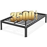 Yitong Angel King Bed Frame with Round Corner Edge Legs, 14 Inch High 3500 lbs Metal Platform Bed Frame King Size, No Box Spring Needed/Noise Free/Heavy Duty Steel Slat Support/Non-Slip