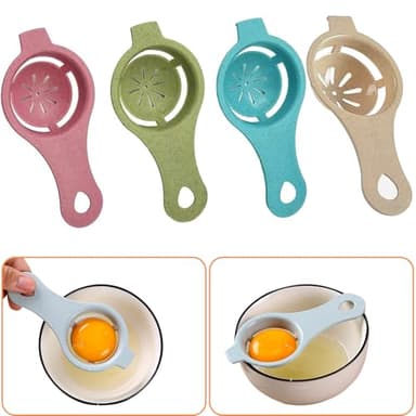 YJWYDM Egg Separator Egg Yolk White Separator Tool Egg Yolk Remover Cool Gadget Egg Cutter Egg White Separator, Kitchen Gadgets Egg Whites Liquid Egg Yoke Egg Cracker Kitchen Baking Gadget, four