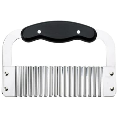 HIC Kitchen Crinkle-Cut Wave Slicer French Fry Vegetable Cutter, Stainless Steel Blade, For Waffle Fries Chips Decorative Vegetables Holiday Meal Prep And Baby-Led Weaning
