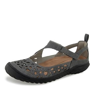 JBU by Jambu JSport womens Bellerose Mary Jane Flat,Charcoal,8 US