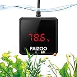PAIZOO Aquarium Thermometer, LED Digital Thermometer for Fish Tank with USB Power, Highly Accurate Waterproof Temperature Gauge with Suction Cup and 6.5ft Power Cord for Saltwater and Freshwater