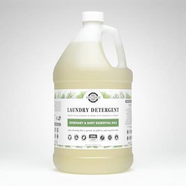 Rustic Strength Natural Laundry Detergent, Rosemary Mint, Liquid, Color Safe, Sensitive Skin, HE Compatible, Gallon Plastic